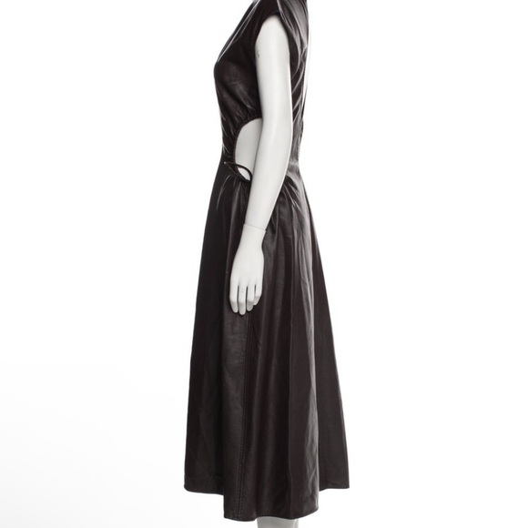 chinese dress ladies Lezith Faux Leather Maxi Dress main image 0